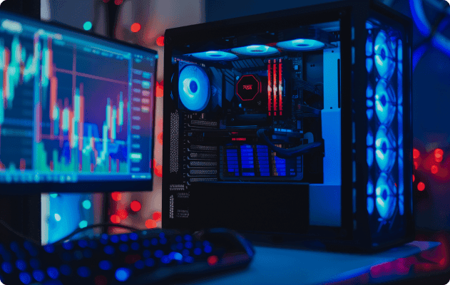 Forex dedicated server infrastructure visualization