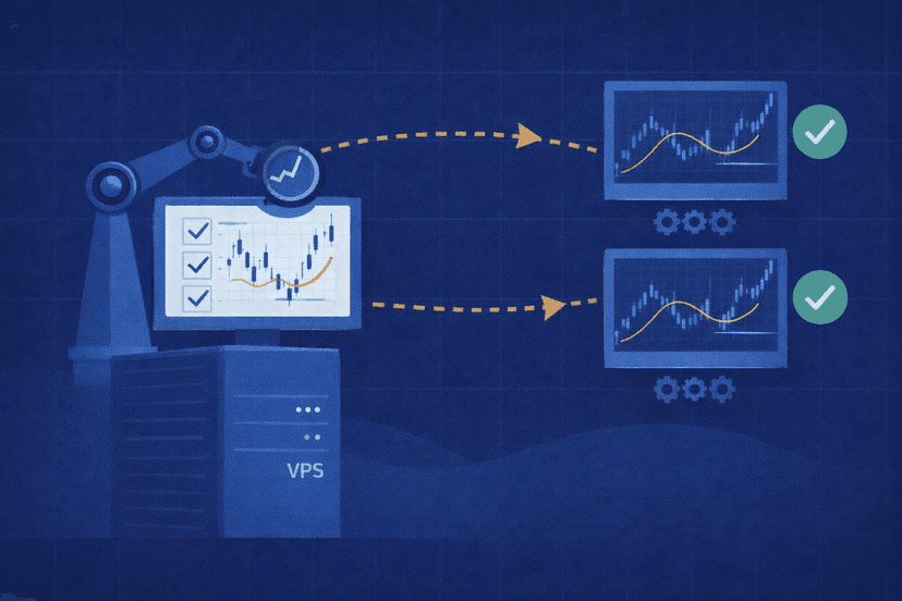 Always-on low-latency VPS running a validated EA after robustness testing