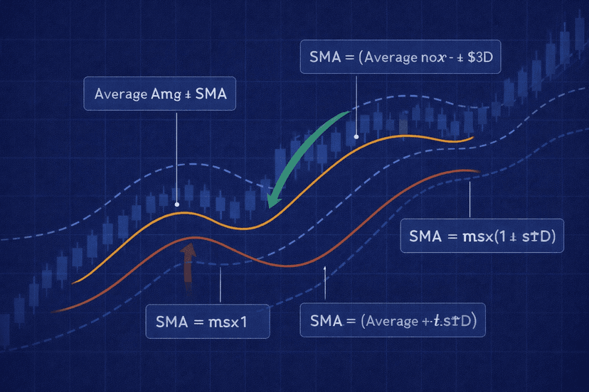 Diagram of the five Ichimoku lines and their calculation formulas